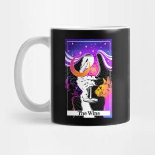 Tarot card The Wine. Rainbow holographic colors Mug